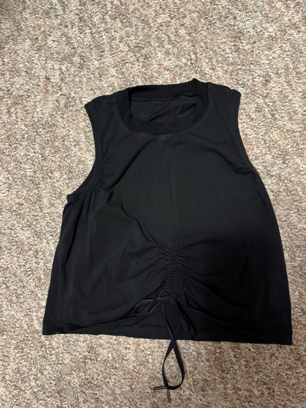 Lululemon women’s Black Ruched Tank Top